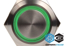 Pulsante a Pressione DimasTech®, 25 mm ID, Azione Alternata, Colore Led Verde